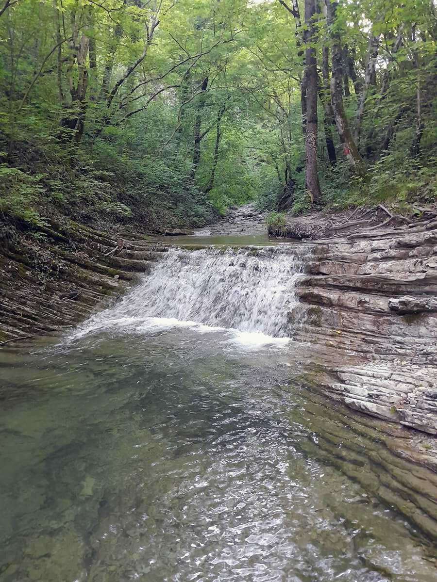 Скальный каньон и каскадные водопады реки Пшада в туре из Геленджика